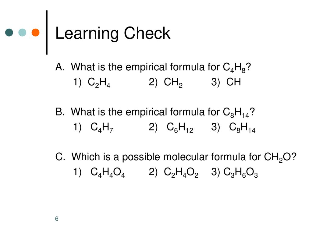 Chapter 11 The Mole IV. Empirical Formulas. ppt download